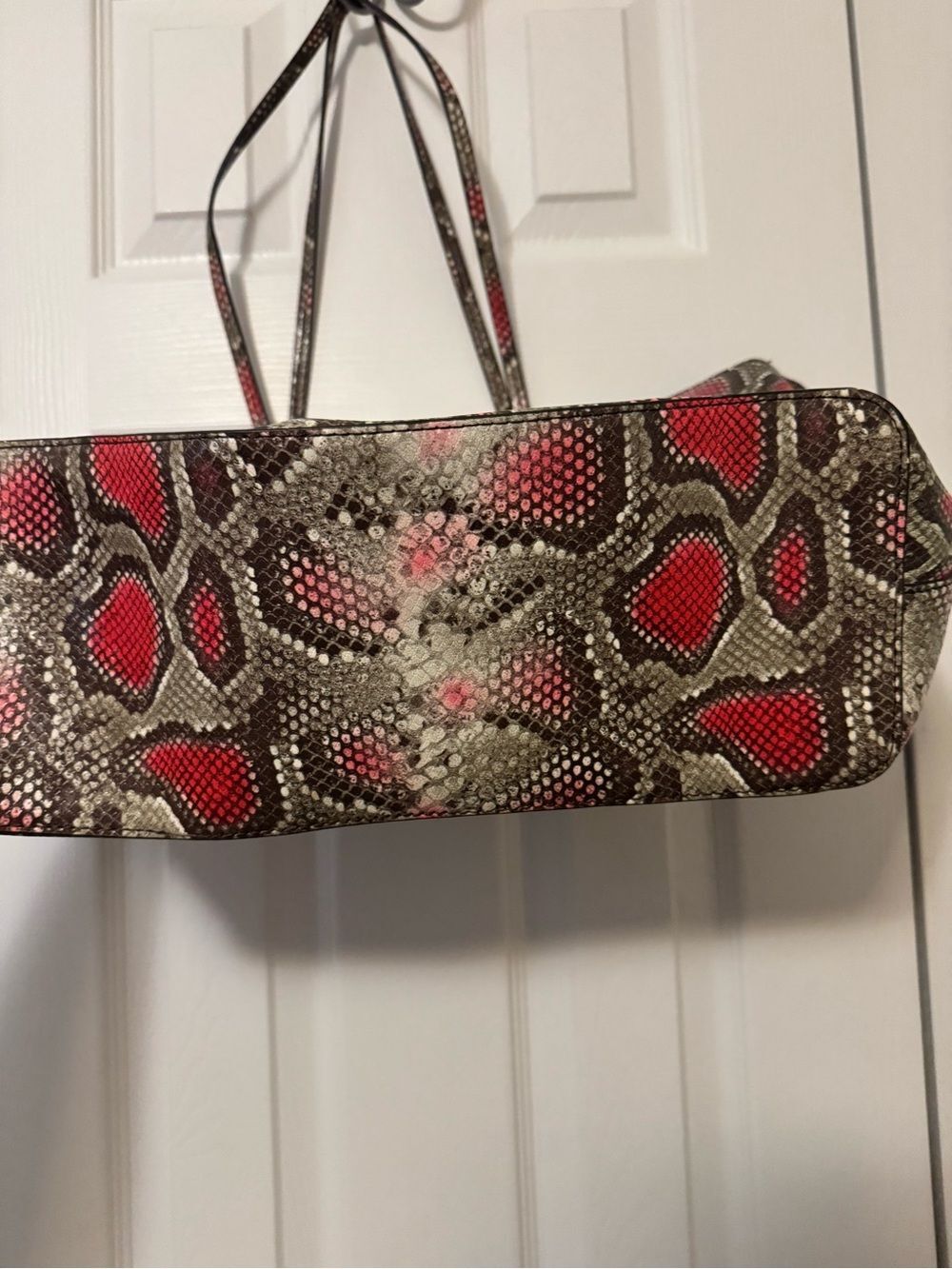 Christian Siriano New York faux Snakeskin Print Tote Bag Large Shoulder Purse - Picture 3 of 7